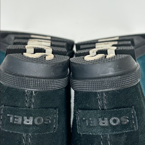 Sorel Joan of Arctic Wedge II Side Zip Boots Blue Suede Womens Size US 9 EU 40 - Picture 13 of 14